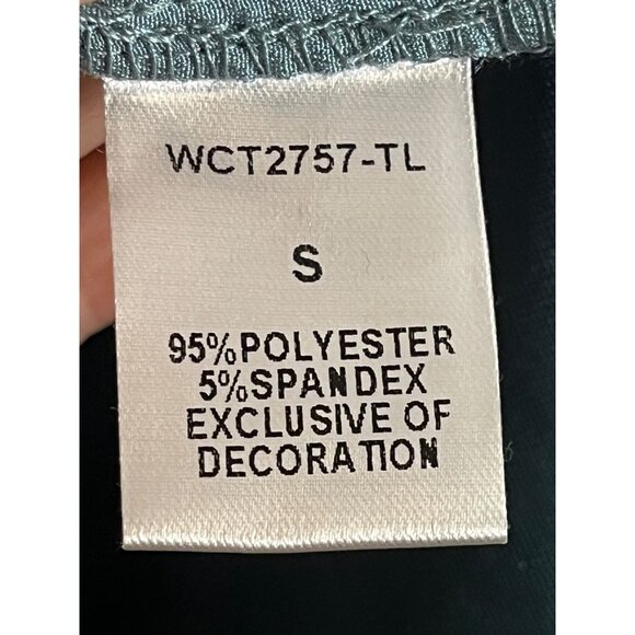 Boho Velvet Floral Top S Blue Bold Embroidery Classic Modern Chic Artsy Luxury - Picture 10 of 12